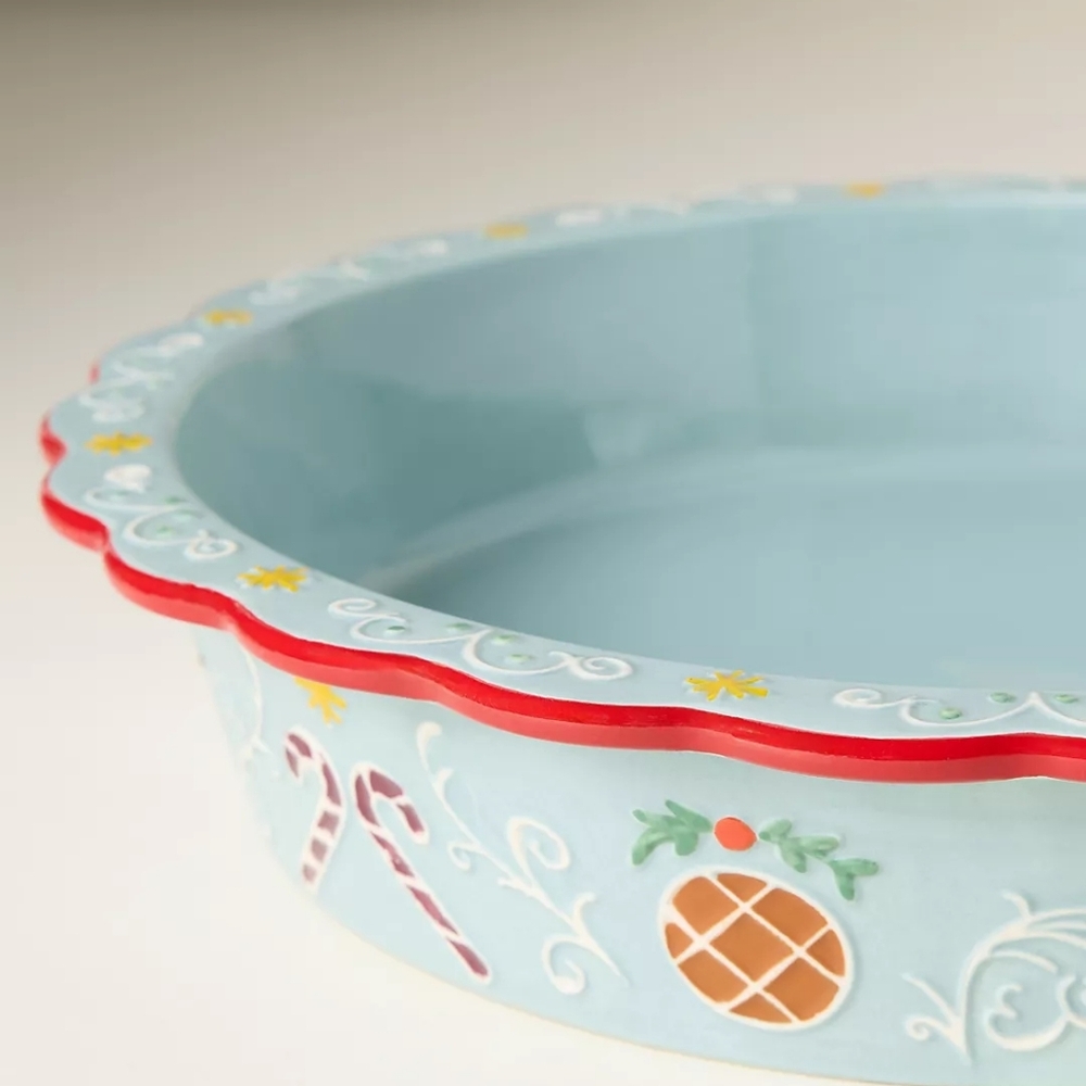 Anthropologie Ginger Pie Dish Blue - Picture 3 of 9